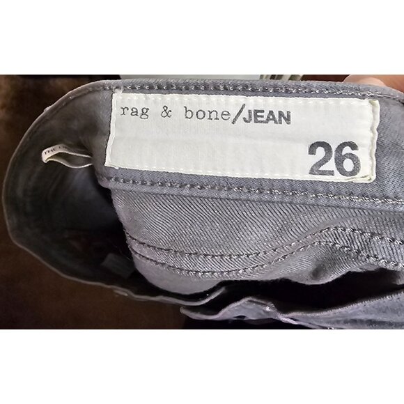 Rag & Bone Gray Slim Fit Jeans Womens Size 26 Mid-Rise Stretch Denim 5-Pocket De - Picture 5 of 12
